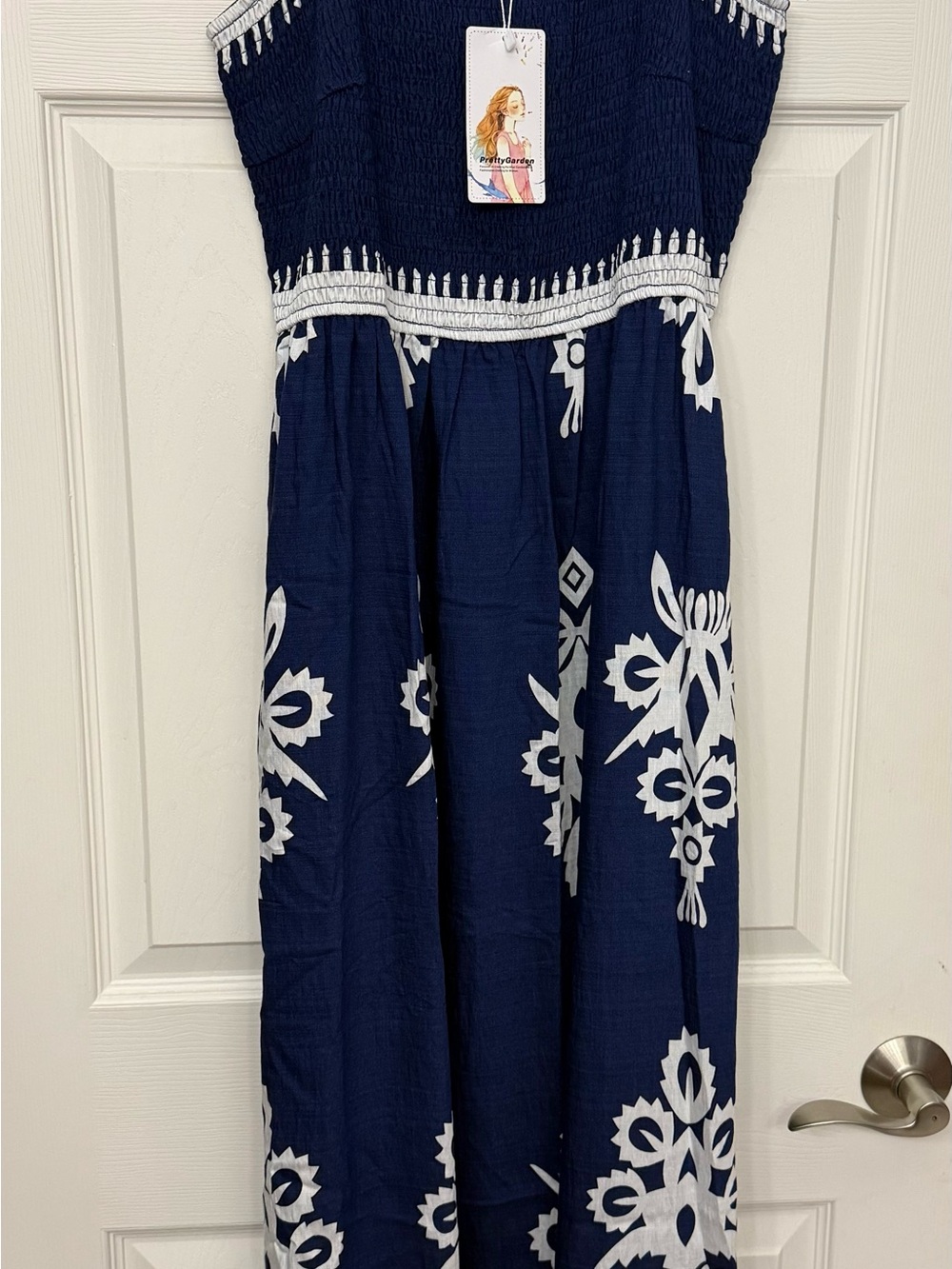 Gorgeous Amazon Pretty Garden Smocked Top Maxi Dress